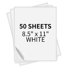 PAPRMA Full Sheet Labels 8.5” x 11” Sticker Paper Matte White, Large Shipping...