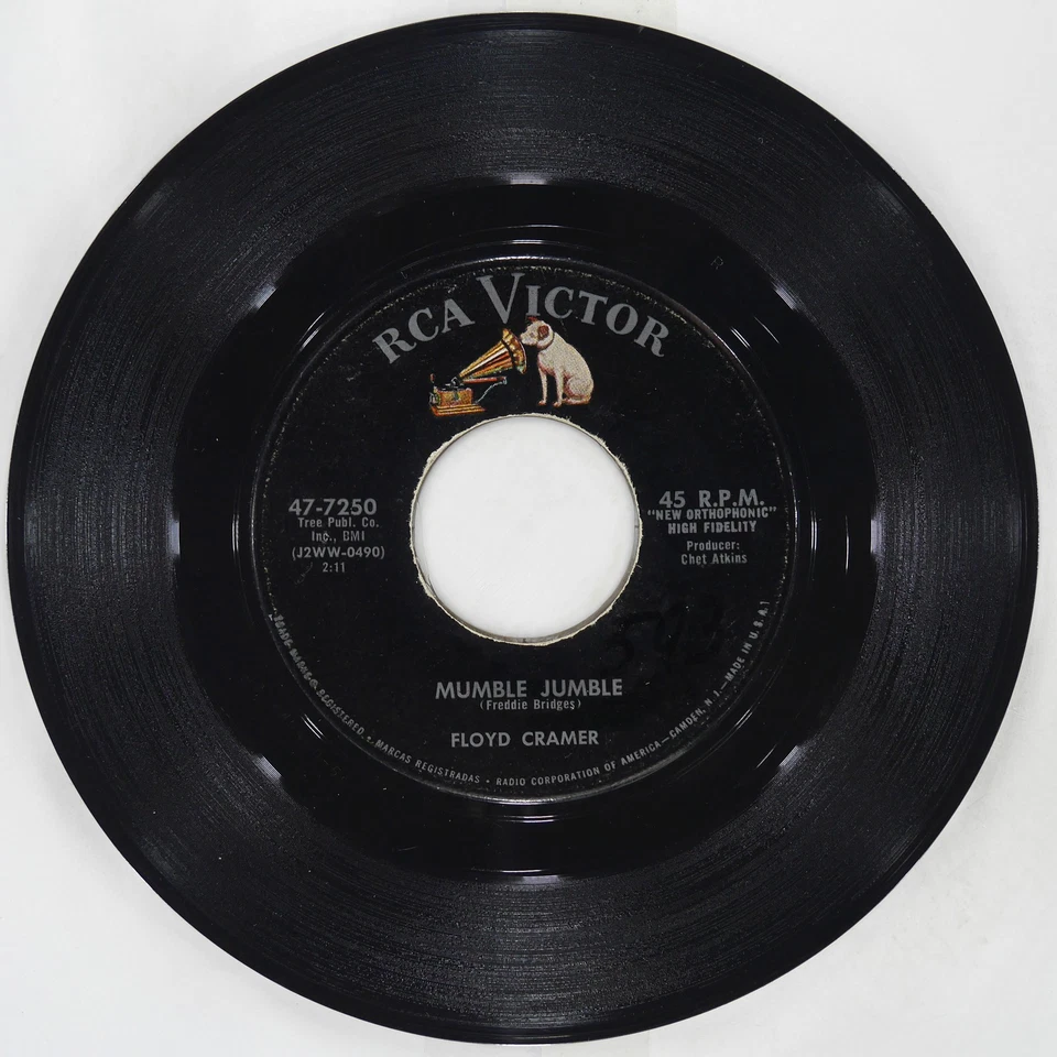 FLOYD CRAMER Mumble Jumble RCA 47-7250 VG 45 RPM 1958 Easy Listening 7" Rock - Image 2 of 4