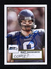 BAS 2006 Topps Heritage Matt Hasselbeck #78 Beckett Auth Sticker Auto 2k2
