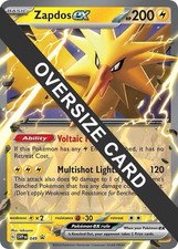 Pokemon Zapdos ex 049 Scarlet & Violet JUMBO/OVERSIZED Black Star Promo