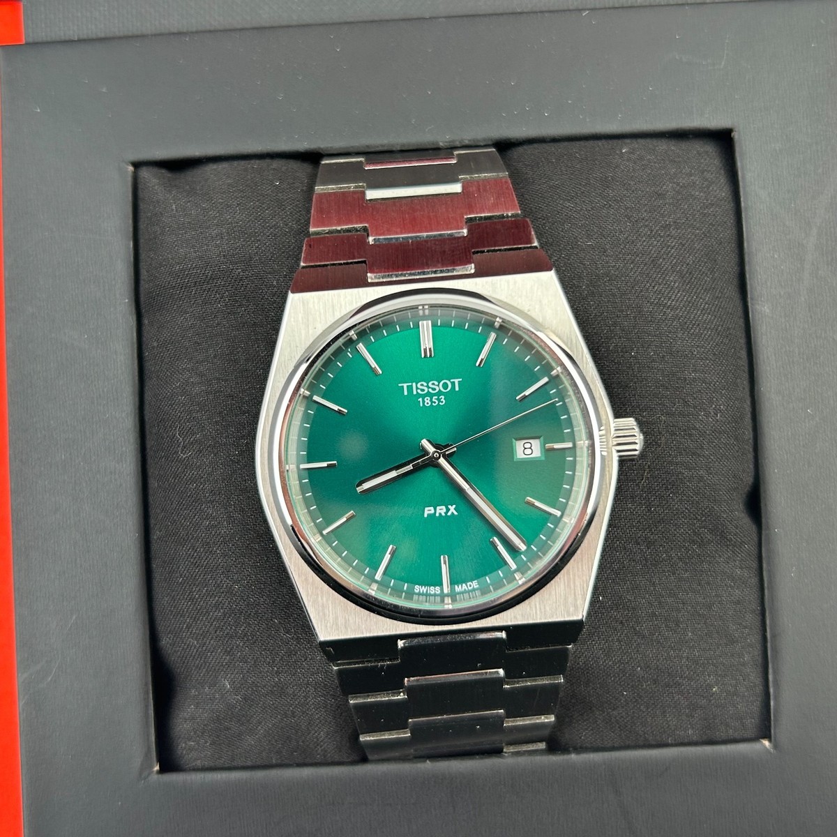 Tissot PRX Green Dial 316L Stainless Steel Men's Quartz Watch T137