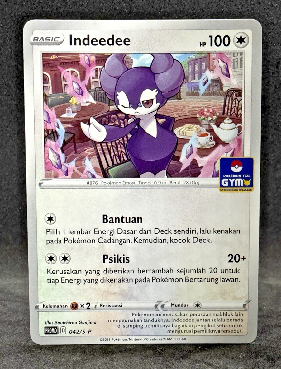 LIMITED Pokémon TCG Indonesia Indeedee Gym Promo 042/S-P Near Mint