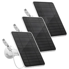 Solar Panel for Security Camera, 5V 4W Solar Panels Charger Compatible with E...