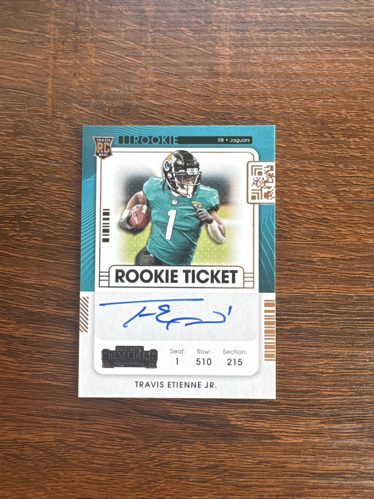 2021 Contenders - TRAVIS ETIENNE JR - Rookie Ticket Variation RC Auto - Jaguars