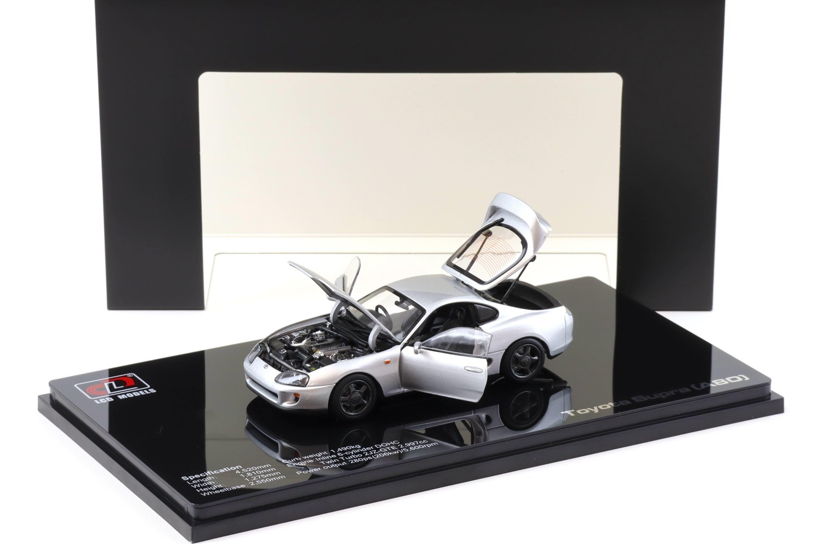 1:43 LCD Models Toyota Supra A80 Coupe RHD Metallic Silver LCD43009-SI