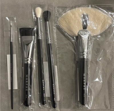 Set of 5 Black Morphe Brushes New In Package Professional Makeup Brushes