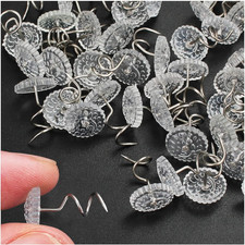 Clear Twist Pins for Upholstery Bed Skirt Sofa Cover No-Slip Fabric Holders 50pc