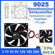 Lüfter 90mm Gehäuselüfter Silent PC Gehäu...