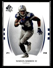 2007 SP Authentic #56 Marion Barber Card Dallas Cowboys