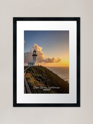 Cape Byron Lighthouse Framed Art Pr Framed Wall Art Poster Canvas Print Picture
