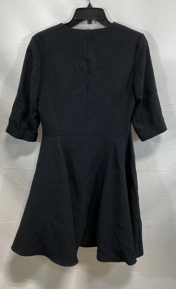 Vestido envolvente de lana negro para mujer Christian Dior talla 38 Foto 4 de 4