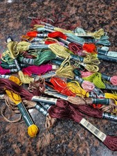 Lot of Rayon Floss Thread 30 skeins vintage DMC Coats Lot 8 30000s