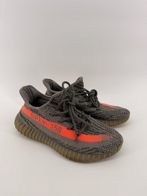 Adidas Yeezy Boost 350 V2 Carbon Beluga Gray Sneakers GW1229 Men's Size 8 Used
