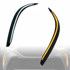 Switchback White/Amber LED Front Bumper Fog Daytime Running Lamp Dynamic Sequ...
