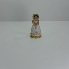 1985 Small Avon Bell Girl in Yellow Dress and Green Bonnet