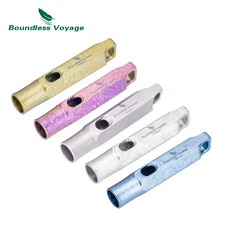 Boundless Voyage Titanium Whistle Emergency Survival Safety Whistles with Lanyar
