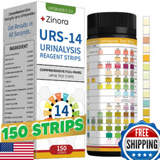 14-Parameters Urine Reagent Strips 150ct , Comprehensive Urinalysis Detection w