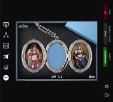 DIGITAL Topps WWE Slam 25 - EVOLUTION THEN & NOW MAT RELIC Blue - ASUKA