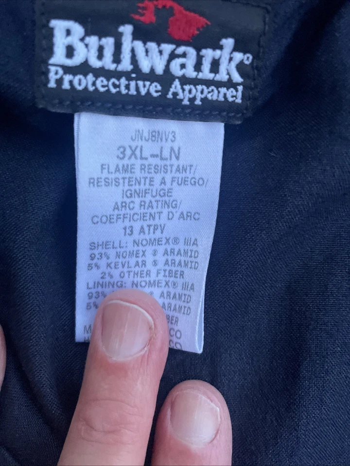 Bulwark ULTRASOFT FR Mens’ Navy Lined Bomber Jacket Coat Size 3XL TALL - Image 2 of 4