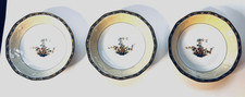 Theodore Haviland Limoges France Floral Rim Soup Bowls 7.5" Gold Trim Embossed S