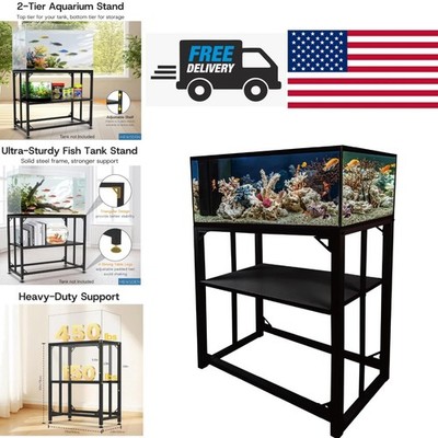 Space Saving Fish Tank Stand 20 Gallon Heavy Duty Design with 450 Pound Capacity