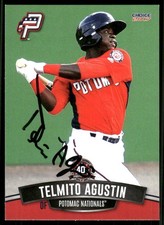 2017 Potomac Nationals TELMITO AGUSTIN Signed Card autograph AUTO