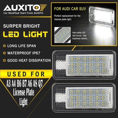 Error Free LED Number License Plate Light For Audi A3 8P1 A4 B6 B7 A6 C6 A8 AAA