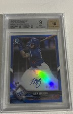2018 Bowman - Chrome Rookie Autographs Alex Verdugo #CRA-AV Blue Refractor /150