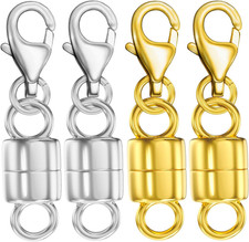 Lobster Magnetic Necklace Clasps and Closures Safety 14K Gold and Silver Jewelry