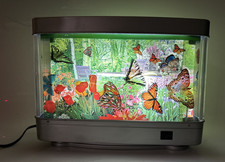 Htf Revolving Motion Butterfly Garden Lamp Night Light Aquarium Working See