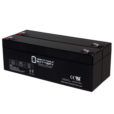 Mighty Max 12V 2.3AH F1 Replaces Viasys Healthcare Inc Infant Flow SiPap - 2Pack