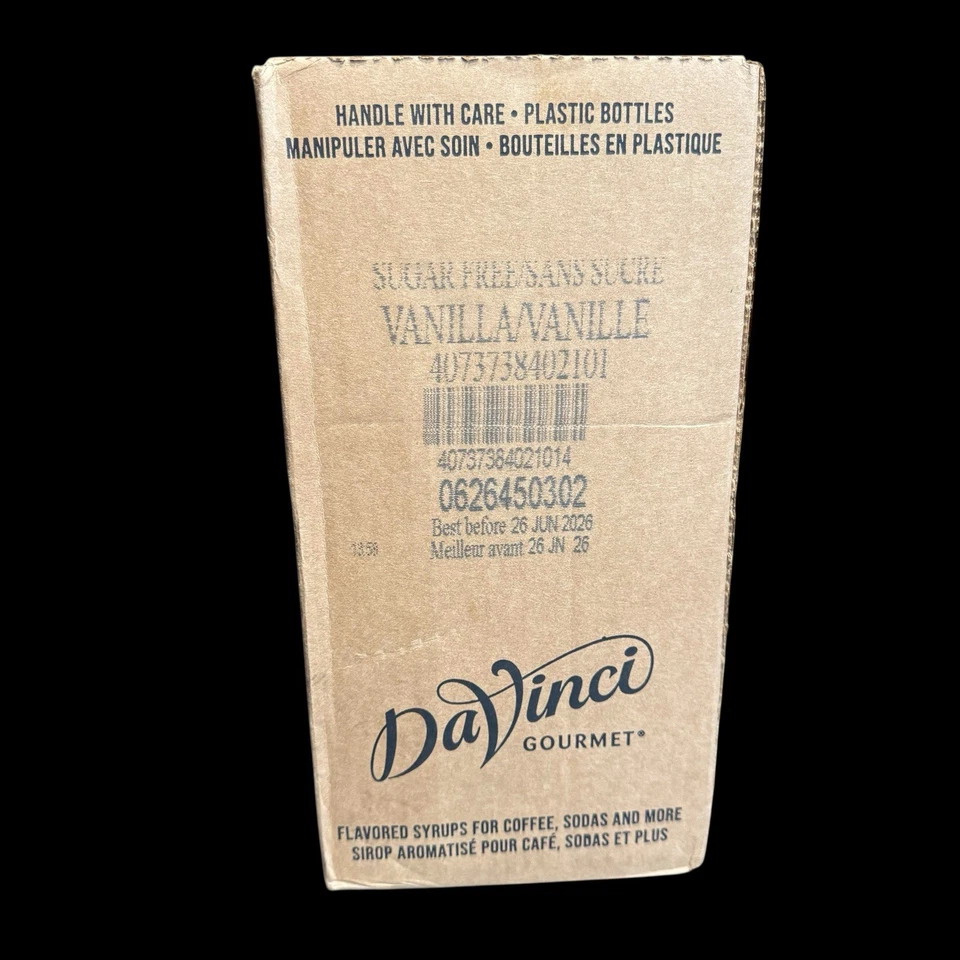 Jarabe de vainilla sin azúcar DaVinci Gourmet 25,4 onzas líquidas paquete de 4 Foto 4 de 4