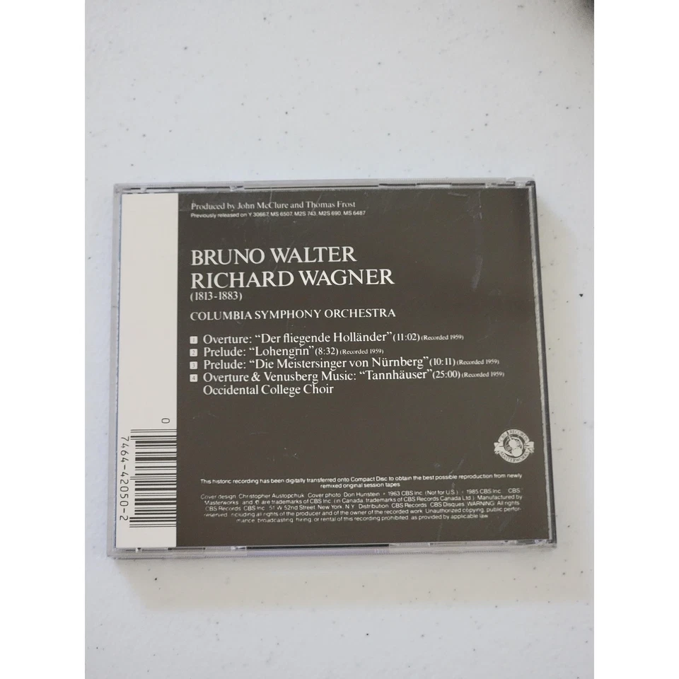 Columbia CD Album Classical Wagner Overtures Bruno Walter Remastered - Image 2 of 2