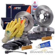 ATEC BREMSSCHEIBEN + BELÄGE VORNE + HINTEN FÜR AUDI A3 SKODA KAROQ VW GOLF 7