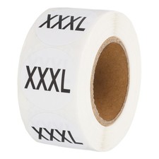 500 Pcs Clothing Labels, XXXL Size Tag Garment Labels for Boutique, White