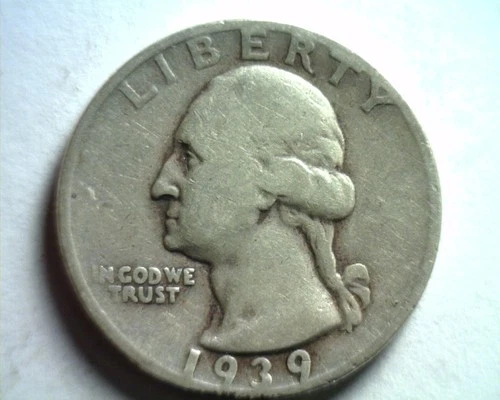 1939-S WASHINGTON QUARTER VERY FINE VF NICE ORIGINAL COIN BOBS COINS FAST SHIP