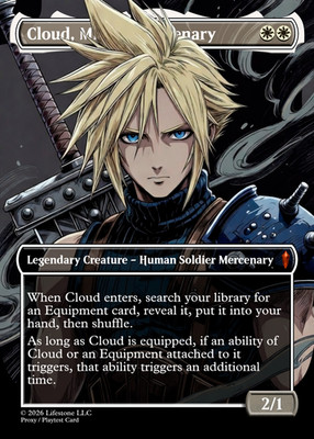 Cloud, Midgar Mecenary - Borderless - Not Tournament Authorized