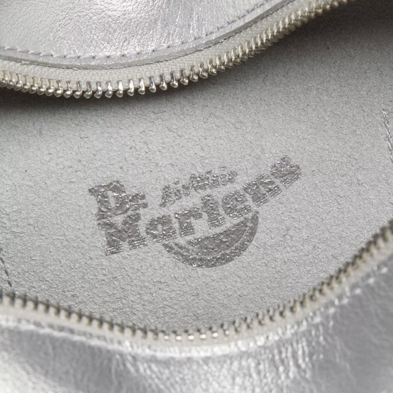 Dr. Martens Heart Shaped Leather Backpack Cross Body Bag Handbag Silver NWT RARE image 7