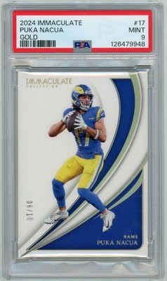 PSA 10 2024 Panini Immaculate #17 Puka Nacua Gold 6/10 Rams