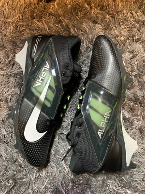 Nike Alpha Menace 4 Pro Football Cleats Black/Smoke FD7037-001 Men Size 10.5 New