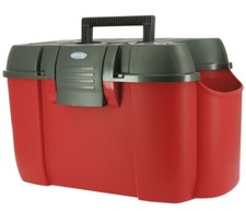 Putzbox XL Koala große Putzkiste Pferde Putzkasten Putzkoffer rot/grau