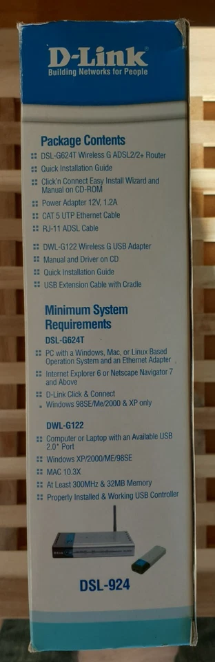 Wireless G ADSL2+ Router Kit DSL-924 - Image 3 of 4