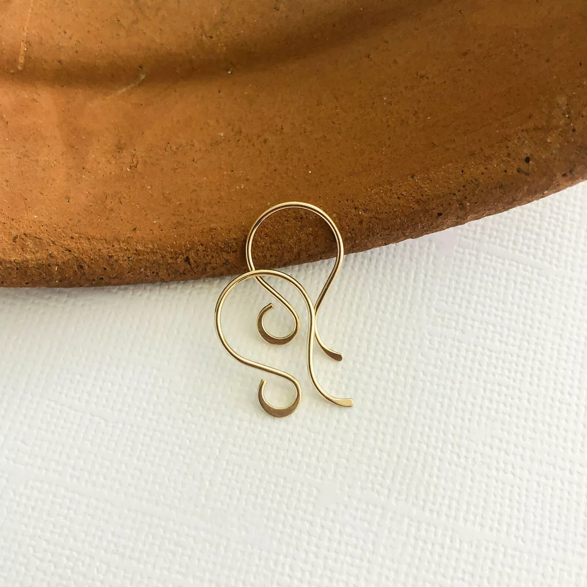 14k Gold Ear Wire Solid Gold French Earring Hooks, Handmade 14k Earwire  Findings