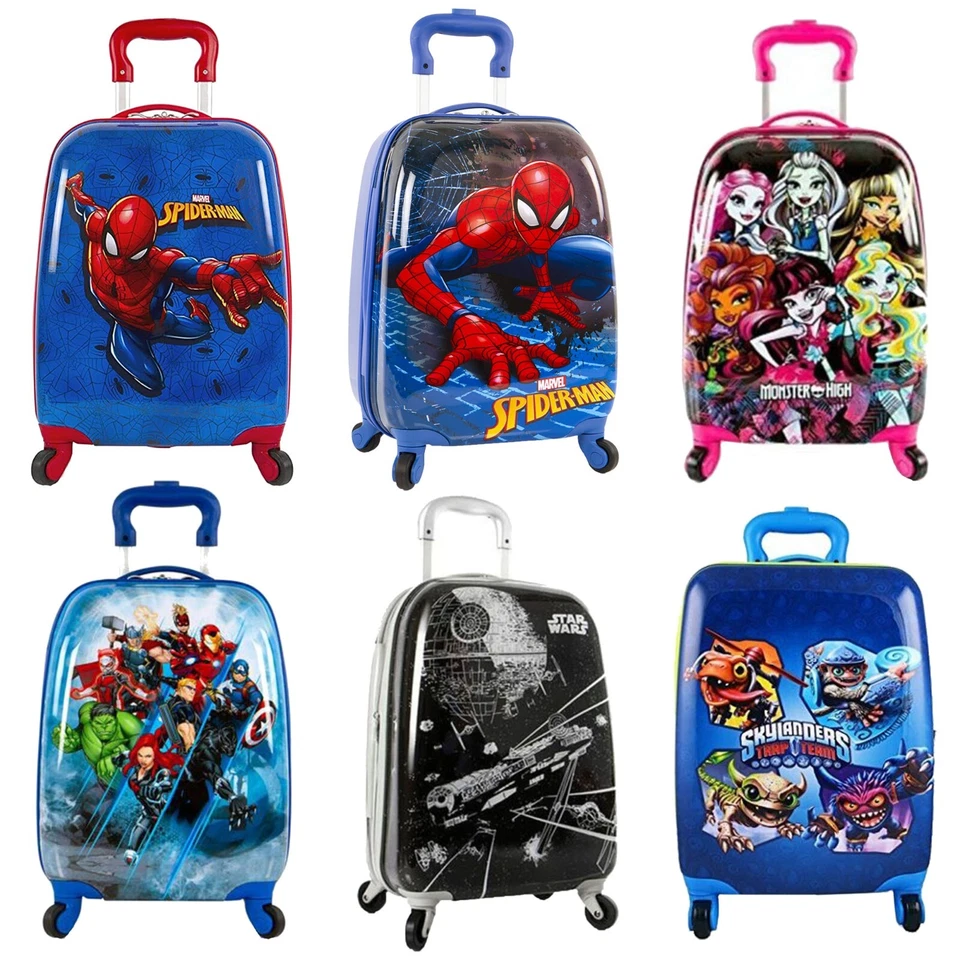 SKYLANDERS, DISNEY, DISNEY FROZEN, MARVEL Kids Carry-on luggage Spinner Hard Side Travel Trolley Suitcase for Boys/Girls