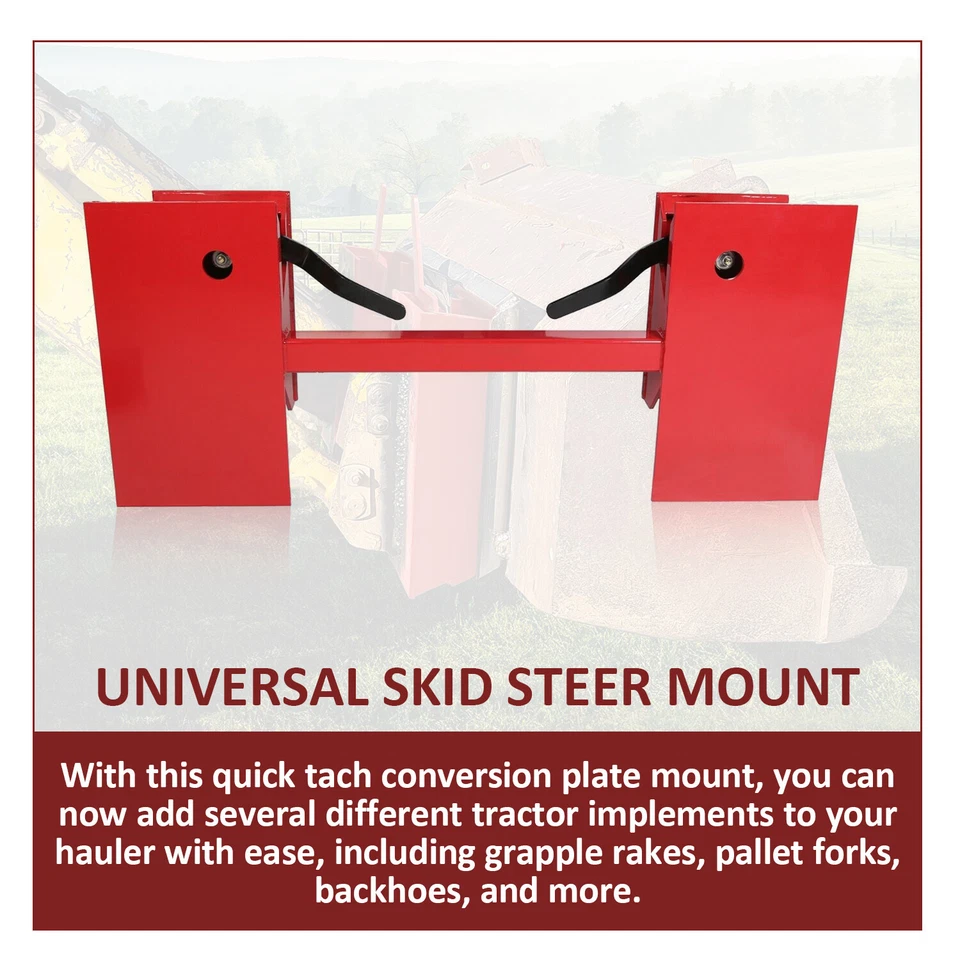 4000LBS Skid Steer Quick Tach Conversion Adapter Plate Attachment For Bobtach - Image 3 of 4