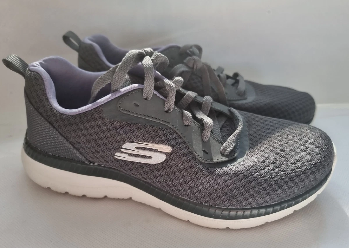Skechers womens grey best sale sneakers