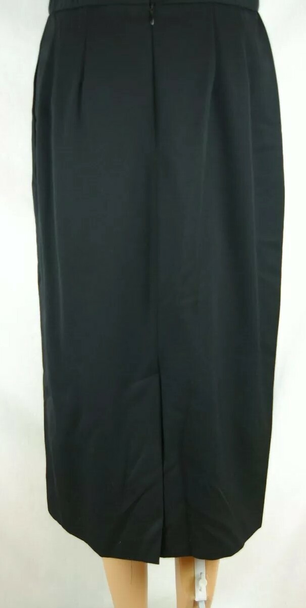 Land's End Solid Black Fully Lined Pleated Front … - image 7