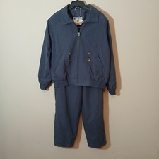 Vintage 90s Windbreaker Set Tracksuit Solid Dark Purple Women's Size Medium