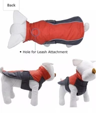 TAGLORY PET TECHNICAL DOG VEST,  Small, “Red & Gray” Reflective, 10” Long. NEW.