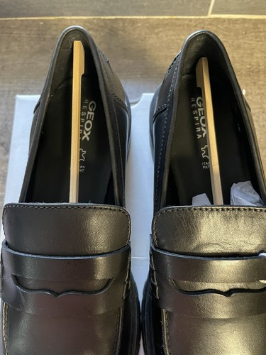 GEOX Leather Loafers Black Bleyze Woman Formal Shoes UK 7.5, EU 41 - Picture 6 of 11